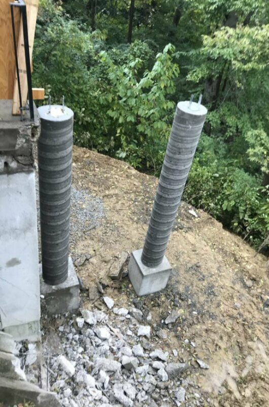 concrete pillars