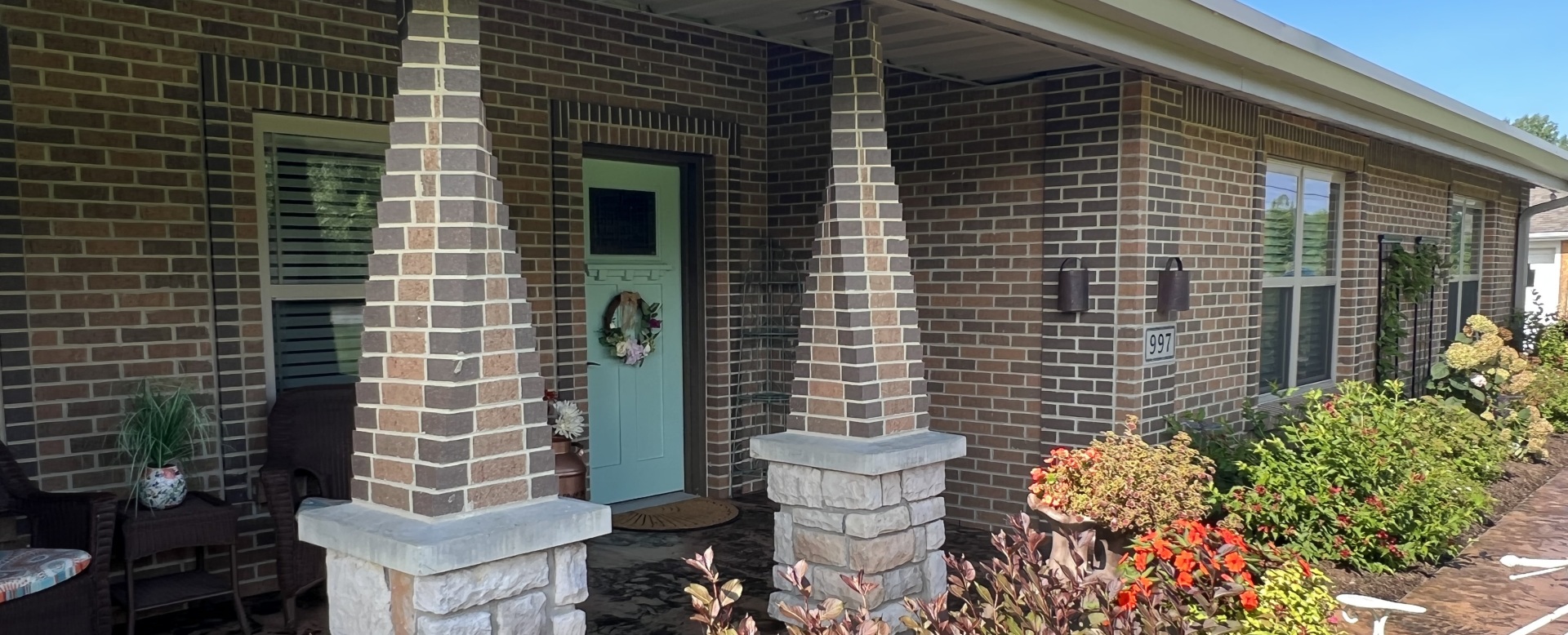 Twisted Brick Porch Column