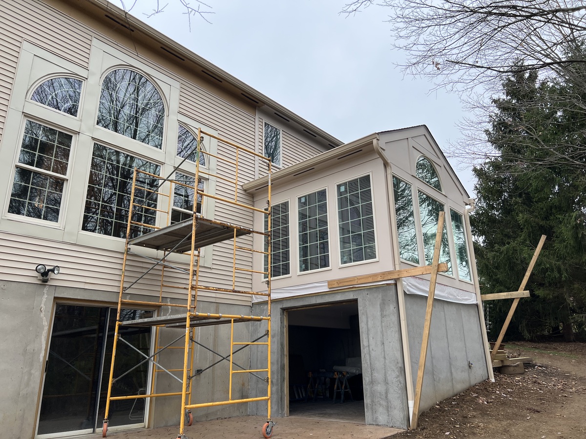 An add on of a sunroom