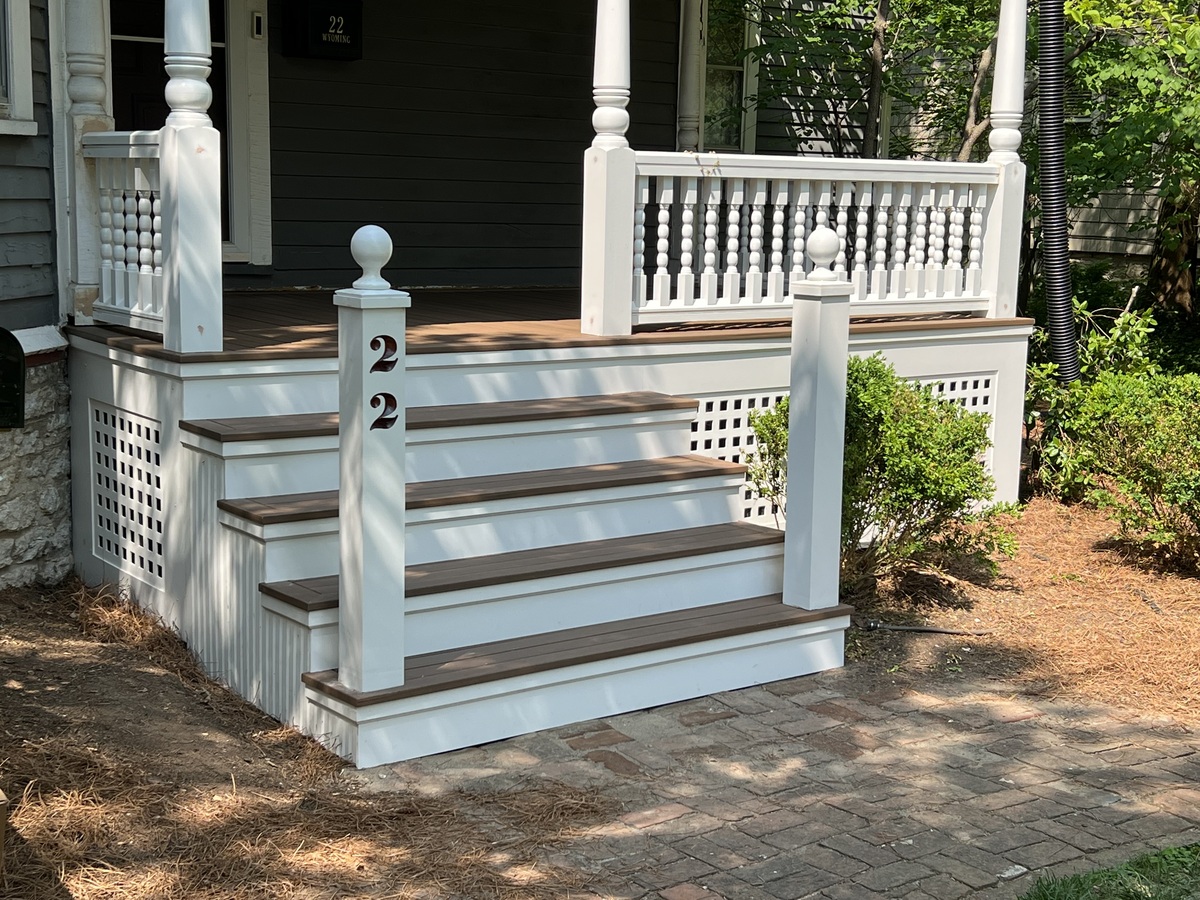 New porch stairs