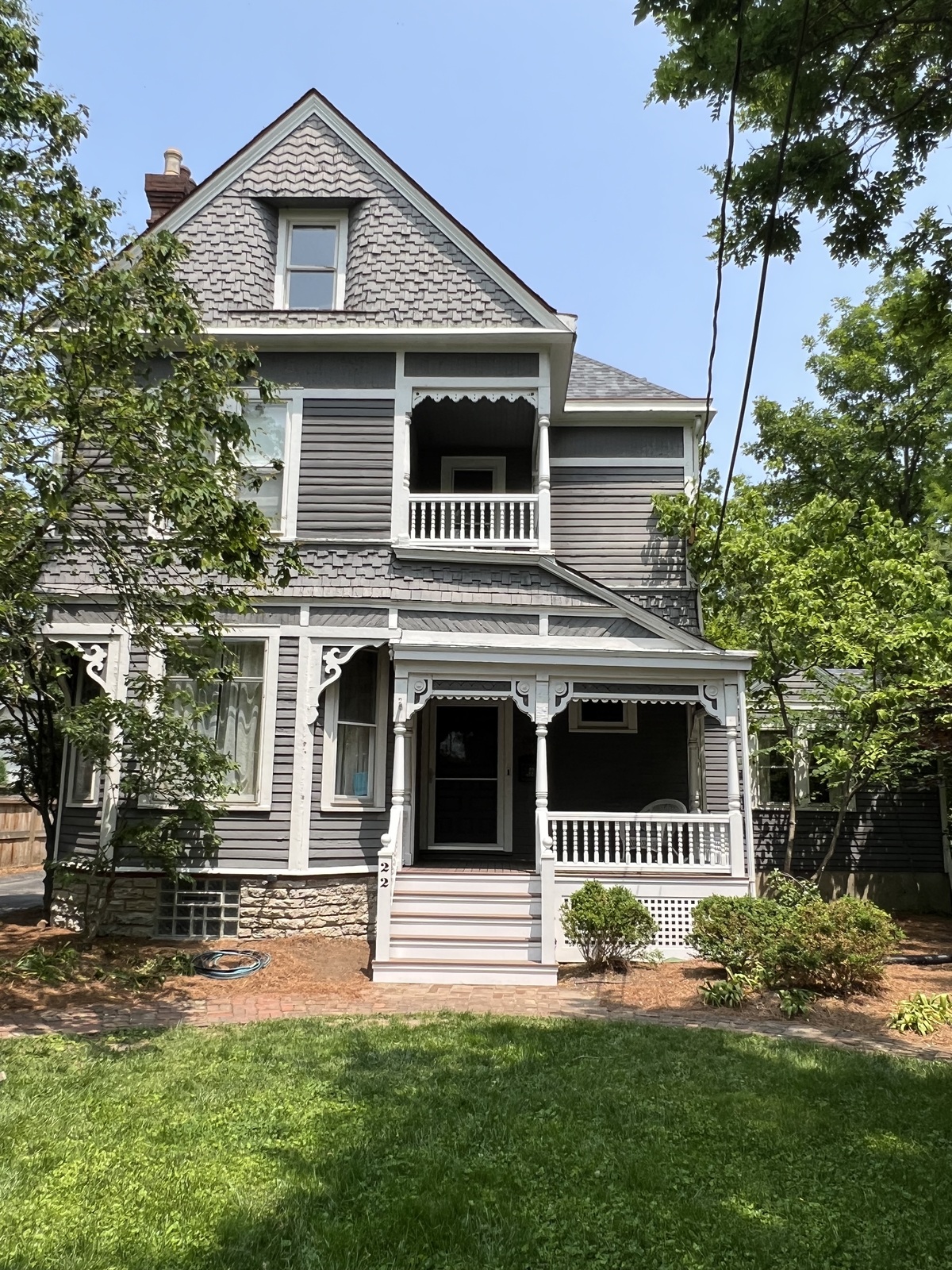 Gray Victorian house