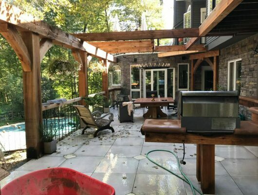patio with grill and seating