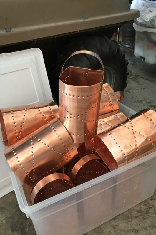 box of copper lanterns