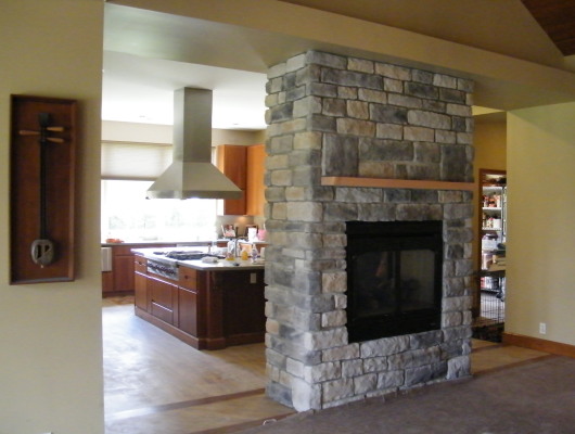 Stone Fireplace
