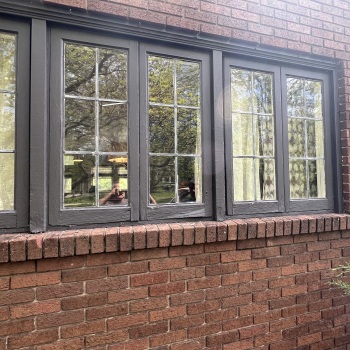 14925 Tudor Revival Casement Lead Glass Restoration